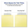 Dividers & Tabs | Avery 11113 Big Tab 11 in. x 8.5 in. 5-Tab Double-Sided Gold Edge Reinforcing Insertable Dividers - Clear/Buff (24/Box) image number 5