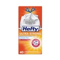 Trash Bags | Hefty E88338 Ultra Strong 23.75 in. x 24.88 in. 13 gallon Drawstring Extra Heavy-Duty Tall Kitchen Trash Bags - White (40/Box) image number 0