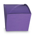 File Folders | Smead 70721 Letter Size 1/21-Cut Tabs 21 Sections Heavy-Duty Indexed Expanding Open Top Color Files - Purple image number 3