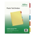 Back to School Sale | Office Essentials 11465 11 in. x 8.5 in. 5-Tab Plastic Insertable Dividers - Assorted Tabs (1-Set) image number 0