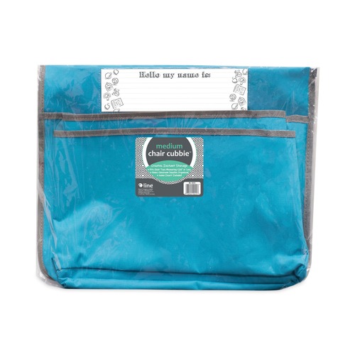 Office Filing Cabinets & Shelves | C-Line 10415 16.37 in. x 13.5 in. Fabric/Vinyl Chair Cubbies for Most Classroom Chair Styles - Seaside Blue/Medium image number 0