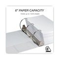 File Folders | Samsill 16427 6 in. Capacity 11 x 8.5 Nonstick D-Ring View Binder, 3 Rings - White image number 6