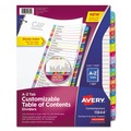 Dividers & Tabs | Avery 11844 Ready Index 11 in. x 8.5 in. 26-Tab A to Z Customizable TOC Dividers - White/Multicolor Tabs (1-Set) image number 0