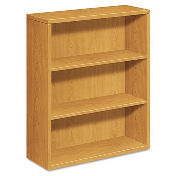 HON H105533.CC 36 in. x 13.13 in. x 43.38 in. 10500 Series 3-Shelf Laminate Bookcase - Harvest