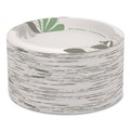  | Dixie UX9PATH Pathways Soak-Proof Shield 8.5 in. Diameter Mediumweight Paper Plates - Green/Burgundy (1000/Carton) image number 0