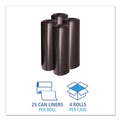  | Boardwalk X7658SKKR01 38 in. x 58 in. 60 gal. 1.2 mil Recycled Low-Density Polyethylene Can Liners - Black (100/Carton) image number 2