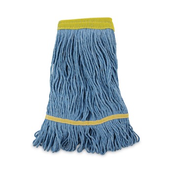 CLEANING TOOLS | Boardwalk BWK501BL 5 in. Headband Super Loop Wet Mop Head - Small, Blue (12/Carton)
