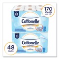  | Cottonelle 12456 Septic Safe Clean Care Bathroom Tissue - White (170 Sheets/Roll, 48 Rolls/Carton) image number 2