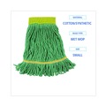  | Boardwalk BWK501GN 5 in. Headband Super Loop Cotton/Synthetic Fiber Wet Mop Head - Small, Green (12/Carton) image number 8