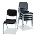 Office Chairs | Iceberg 64111 Rough n Ready 17.5 in. Seat Height Supports Up to 500 lbs. Stack Chair - Black Seat/Back/Base (4/Carton) image number 0