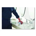 Cleaning Cloths | Rubbermaid Commercial HYGEN 2134283 12 in. x 12 in. Disposable Microfiber Cleaning Cloths - White/Blue Stripe (600/Carton) image number 7