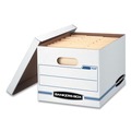 Back to School Sale | Bankers Box 00703 Lift-Off Lid Stor/File Storage Box - Letter/legal, White/Blue (12/Carton) image number 1