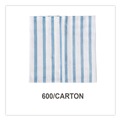 Cleaning Cloths | Rubbermaid Commercial HYGEN 2134283 12 in. x 12 in. Disposable Microfiber Cleaning Cloths - White/Blue Stripe (600/Carton) image number 4