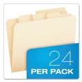 File Folders | Pendaflex 10770 0.75 in. Expansion Divide It Up Letter Size File Folder - Manila (24/Pack) image number 3