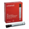Washable Markers | Universal UNV43681 Medium Bullet Tip Dry Erase Marker - Black (1 Dozen) image number 1