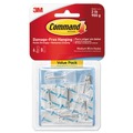 Wall Racks & Hooks | Command 17065CLR-6ES 2 lbs. Capacity Plastic Medium Hooks and Strips - Clear (6/Pack) image number 0
