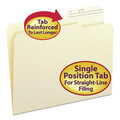 File Folders | Smead 10388 0.75 in. Expansion 2/5-Cut Printed Tab Reinforced Guide Height File Folders - Letter Size/Manila (100/Box) image number 2