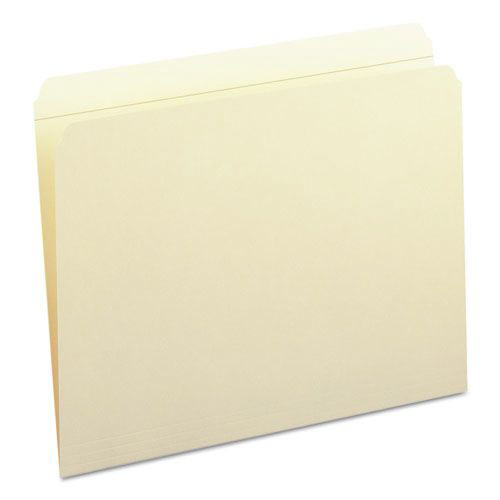 File Folders | Smead 10310 Straight Tabs 0.75 in. Expansion Letter Size 11-pt Reinforced Tab File Folders - Manila (100/Box) image number 0