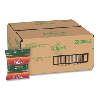 Folgers 2550006122 9/10 oz. Classic Roast Decaffeinated Coffee Filter Packs (40/Carton)