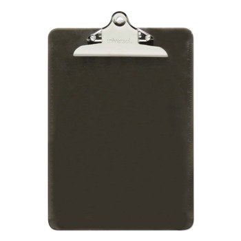 Universal UNV40306 1.25 in. Clip Capacity 8.5 in. x 11 in. Plastic Clipboard with High Capacity Clip - Translucent Black