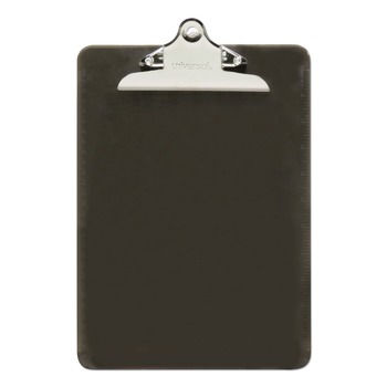 CLIPBOARDS | Universal UNV40306 1.25 in. Clip Capacity 8.5 in. x 11 in. Plastic Clipboard with High Capacity Clip - Translucent Black
