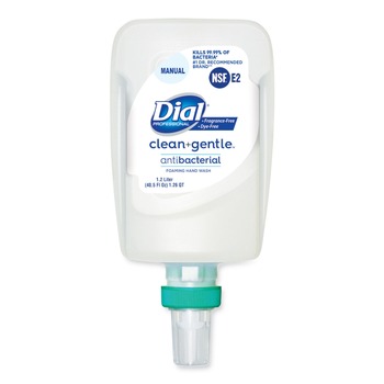 Dial Professional 32100CT CleanplusGentle 1.2 L Antibacterial Foaming Hand Wash Refill for FIT Manual Dispenser - Fragrance Free (3/Carton)