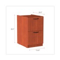 Office Filing Cabinets & Shelves | Alera ALEVA542822MC 15.63 in. x 20.5 in. x 28.5 in. Valencia Series 2-Drawer Full File Pedestal - Medium Cherry image number 7