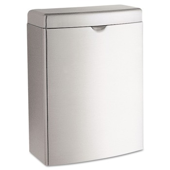 Bobrick B-270 Contura 1-Gallon Sanitary Napkin Receptacle - Stainless Steel
