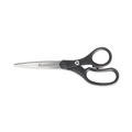 Arts & Crafts Supplies | Westcott 15585 8 in. Long 3.25 in. Cut Length KleenEarth Basic Plastic Handle Scissors - Straight Black Handle (3/Pack) image number 1