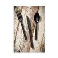 Cutlery | Pactiv Corp. YMWSSE Meadoware Medium Heavy Weight Soup Spoon Cutlery - Black (1,000/Carton) image number 1