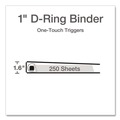 Binders | Cardinal 10301 11 in. x 8.5 in. ClearVue 3-Ring 1 in. Capacity Easy Open Slant-D Ring Binder - Black image number 1