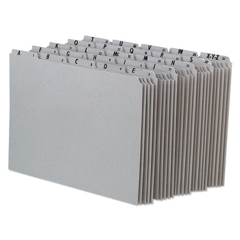 Pendaflex PN925 Recycled Top Tab File Guides, Alpha, 1/5 Tab, Pressboard, Letter (25-Piece/Set)