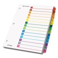 Binders | Cardinal 61518 11 x 8.5 OneStep Printable Table of Contents and 1 to 15 Dividers - White/Assorted Tabs (15/Set) image number 1