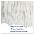 Mops | Boardwalk BWK2020RCT #20 Cut-End Rayon Wet Mop Head - White (12/Carton) image number 9