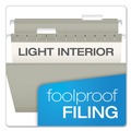 File Folders | Pendaflex 04152 1/5 GRA 1/5-Cut Tabs Letter Size Colored Reinforced Hanging Folders - Gray (25/Box) image number 5