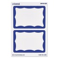Universal | Universal UNV39120 3-1/2 in. x 2-1/4 in. Border-Style Self-Adhesive Name Badges - White/Blue (100/Pack) image number 1