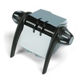 Desk Accessories & Office Organizers | Durable 241701 8.75 in. x 7.13 in. x 8.06 in. VISIFIX Plastic Flip Rotary Business Card File Holds 400 2.88 in. x 4.13 in. Cards - Black/Silver image number 3
