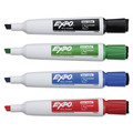 Washable Markers | EXPO 1944728 Broad Chisel Tip Magnetic Dry Erase Marker - Assorted Colors (4/Pack) image number 2
