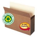 File Folders | Smead 73206 5.25 in. Expansion Letter Size Recycled Top Tab File Pockets - Redrope (10/Box) image number 1