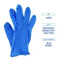 Disposable Gloves | Boardwalk 395LBXA 5 mil Disposable General-Purpose Powder-Free Nitrile Gloves - Large, Blue (100/Box) image number 6