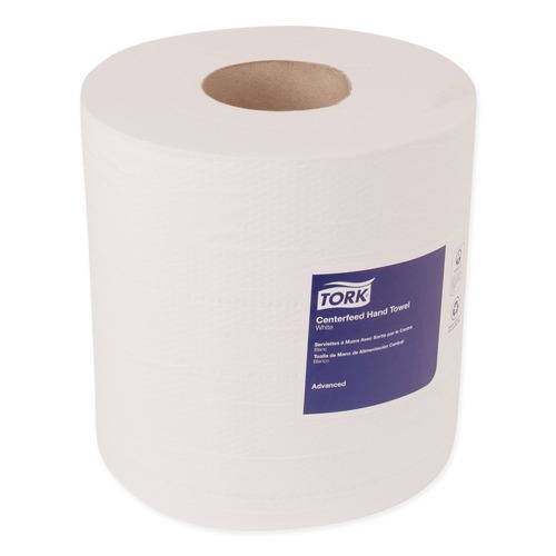 Paper Towels and Napkins | Tork 120932 Centerfeed 7.6 x 11.8 2-Ply Hand Towel - White (6/Carton) image number 0