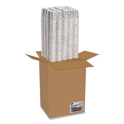 Cups and Lids | Dixie 5342CDWR PerfecTouch Individually Wrapped 12 oz. Paper Hot Cups - Coffee Haze Design (1000/Carton) image number 0