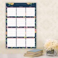 Bulletin Boards | Blue Sky BLS103632 36 in. x 24 in. 12-Month (Jan-Dec 2026) Day Designer Peyton Laminated Erasable Wall Calendar - White/Navy Sheets image number 3