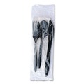 Cutlery | Boardwalk BWK4KITBLPP 4-Piece Mediumweight Cutlery Kit - Black (250/Carton) image number 1