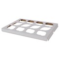 Food Trays, Containers, and Lids | SCT 10016 9.88 in. x 13.88 in. x 0.88 in. 12-Compartments Paper Cupcake Holder Inserts - White/Brown (200/Bundle) image number 0