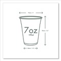 Cups and Lids | Vegware R200-G 7 oz. 76-Series Plastic Cold Cup - Clear/Green (1000/Carton) image number 4