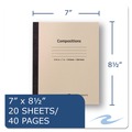 Notebooks & Pads | Roaring Spring 77340 8.5 x 7 Sheets (20) Stitched Wide/Legal Rule Composition Book - Manila Cover image number 1