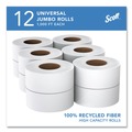  | Scott 67805 2-Ply 3.55 in. x 1000 ft. Septic Safe Essential 100% Recycled Fiber JRT Bathroom Tissue for Business - White (12/Carton) image number 1