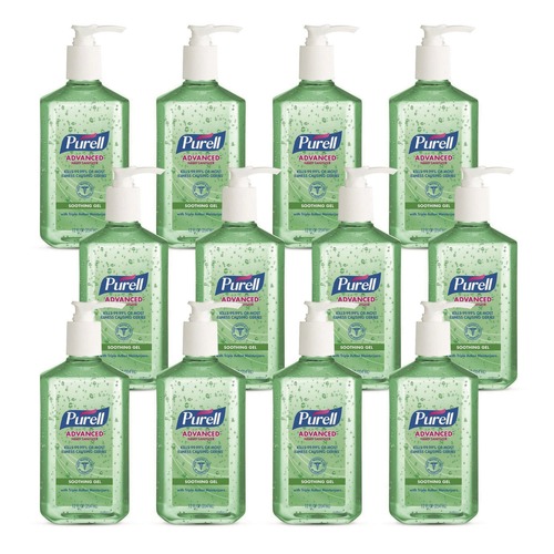 Hand Sanitizers | PURELL 3639-12CT Advanced Instant Hand Sanitizer W/aloe, 12oz Pump Bottle, 12/carton image number 0