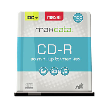 Maxell 648200 700 MB/80 min 48x CD-R Spindle Discs - Silver (100/Pack)